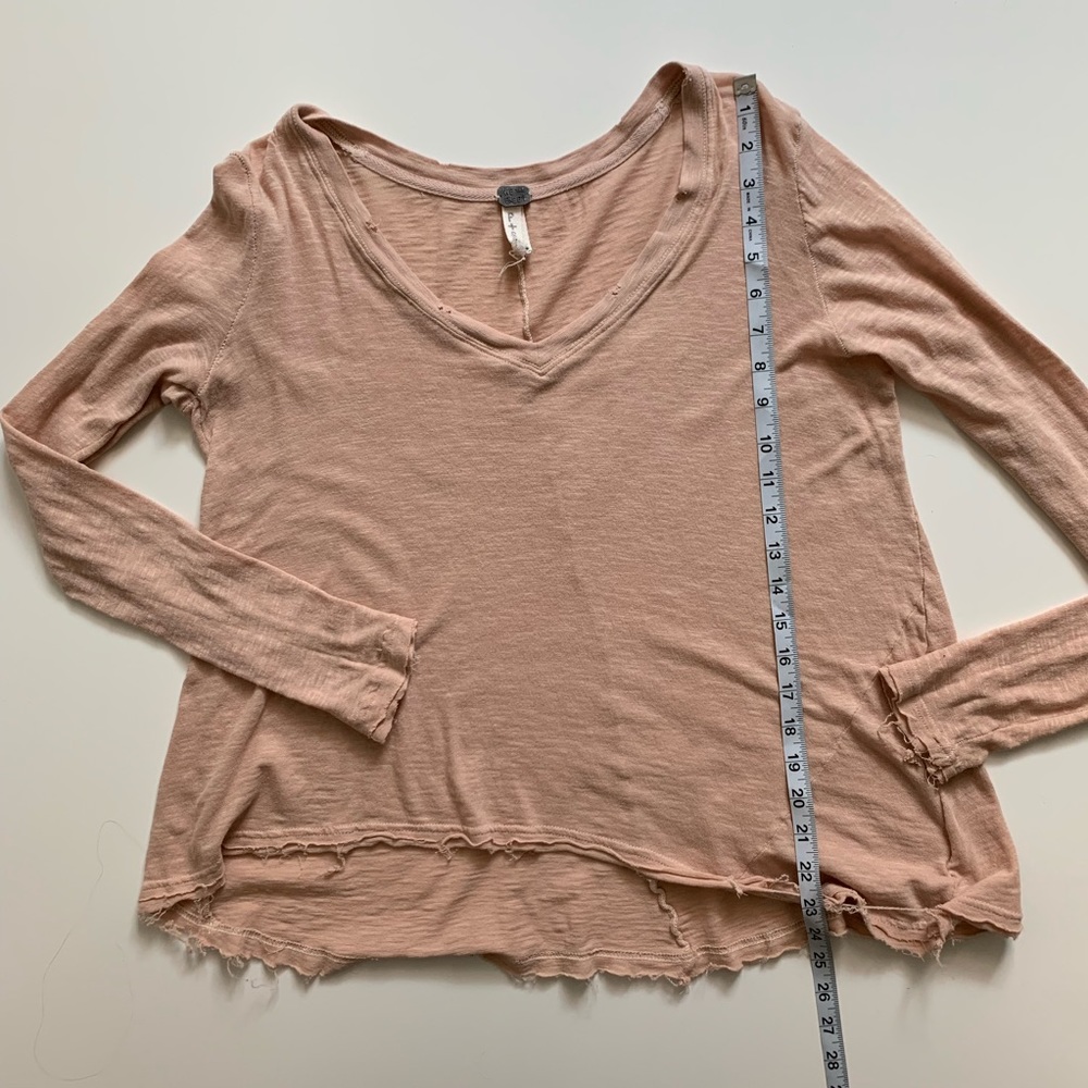 We the Free distressed raw hem top long sleeve - Picture 8 of 8